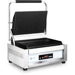 Helloshop26 - Machine à panini grill appareil toaster croque-monsieur professionnel professionnelle 2 200 watts 50 - 300 °c acier inoxydable - Argenté