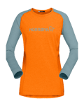 Fjørå Equaliser Lightweight L/S W Orange Popsicle/Tourmaline (M)