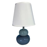 Skrivbordslampa Versa Blue Ceramic Textile (15 x 22,5 x 9,5 cm)