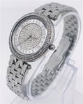 MICHAEL KORS MK3476 Mini Darci 33mm Crystal Pave Dial Silver Tone Ladies Watch