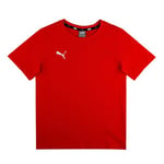 PUMA Boys teamGOAL 23 Casuals Tee Jr T-shirt, Red, 176