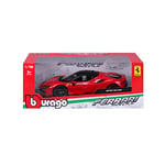 Burago | Ferrari | SF 90 Stradale | Reproduction de Voiture Miniature à échelle 1/18 | Rouge | Jouet pour Enfant à Collectionner idéale dès 3 Ans | B18-16015