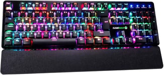 GameMax GMX-STRIKE RGB Backlit Mechanical Gaming Keyboard UK Layout, Wrist Black
