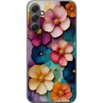 Samsung Galaxy A25 Genomskinligt Skal Blommor Färger