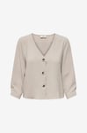 JDY - Blus jdyLion 3/4 Short Shirt Wvn - Beige