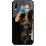 Huawei P20 Lite Svart Mobilskal Med Glas Kim Kardashian