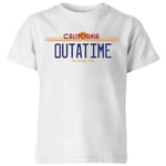 Back To The Future Outatime Plate Kids' T-Shirt - White - 3-4 Years - White