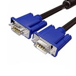 Joysong Câble VGA de 1,8 m de long pour moniteur d'ordinateur haute résolution mâle vers mâle Bleu