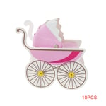 10pcs Stroller Shape Paper Gift Boxes Wedding Birthday Candy Box Pink