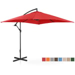 Uniprodo Kakkoslaatu Aurinkovarjo - punainen suorakulmainen 250 x cm kallistettava