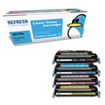 Refresh Cartridges Value Pack 501A/502A BK/C/M/Y Toners Compatible With HP