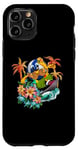 Coque pour iPhone 11 Pro Joli ballon hawaïen de volley-ball tropical plage vacances d'été