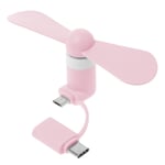 2in1 Type C Micro USB Mini Fan Cooler for Samsung Huawei HTC Cell Phone Camping Fan