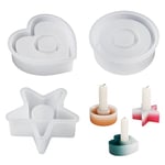 EACHPT Bougeoir Moule Resine Epoxy,3 Pièces Moule en Silicone pour Bougeoir, DIY Bougeoir Moule Silicone Bougie,pour Bougeoir,Photophore,Décoration de Table