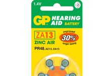 Gp Batteries Hearing Aid Za13, Engångsbatteri, Zink-Luft, 1,4 V, 6 Styck, 5,4 Mm, 7,9 Mm
