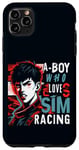 iPhone 11 Pro Max A Boy Who Loves Sim Racing Japanese Anime Driving Simulator Case