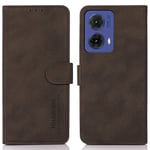 SKALO Motorola Moto G85 5G KHAZNEH Plånboksfodral i PU-Läder - Brun Brun