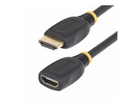 Startech.Com 18In Hdmi 2.0 Extension Cable, 4K 60Hz, M/F - High Speed - Hdmi-Förlängningskabel - Hdmi Hane Till Hdmi Hona - 50 Cm - Skärmad - Svart - 4K60hz Stöd, Passiv