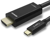 Câble USB C vers HDMI 4k 60Hz, câble 2 Paquet 1,8 m Type-C vers HDMI (Thunderbolt 3) Compatible pour MacBook Pro 2019/2018, iMac, Dell XPS 12/13/15, Samsung S9 / S8 et Plus