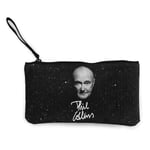 Phil Collins Canvas Coin Purse Cosmetic Makeup Storage Wallet Clutch Purse Pencil Bag