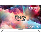 65" AMAZON Omni QLED Series Fire TV QL65F601U  Smart 4K Ultra HD HDR TV with Amazon Alexa, Silver/Grey
