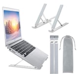 Laptop Stand Adjustable Laptop Holder Tablet Stand Portable Ventilated Foldable Riser Cooling Desktop Laptop Computer Stands Aluminum Alloy Compatible with MacBook Pro Ai iPad Dell 10-15.6”Laptops