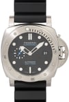 Panerai PAM01229 Submersible Sort/Gummi Ø44 mm