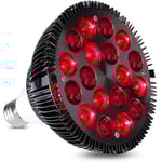 Röd LED-ljusterapilampa, Wolezek 36w 18 LED infraröd ljusterapienhet, 660nm rött och 850nm nära infraröd kombination Red Light Bulb-hy