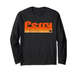 Perry, Oklahoma Retro 80s Style Long Sleeve T-Shirt