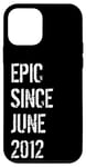 Coque pour iPhone 12 mini 12ème anniversaire pour garçons et filles nés en juin 2012