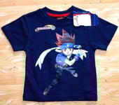 T-SHIRT MANCHE COURTE BLEU TOUPIE BEYBLADE GARCON ENFANT 2 ANS 24 mois NEUF