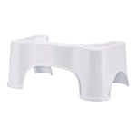 Fenteer Portable Adults Kids Anti-skid Toilet Stool,Step Training Bathroom Kitchen Stool 40cm - White