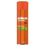 Gillette Fusion 5x Action Sensitive Men's Shaving Gel with ALMOND OIL 200ml NEW