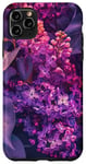 Coque pour iPhone 11 Pro Max Violet Lilas Floral Coloré Abstrait Artistique