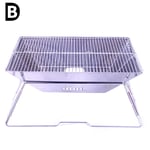 Tabletop Outdoor Stainless Steel Smoker BBQ, Mini Portable Folding Charcoal Barbecue Desk for Picnic Garden Terrace Camping Travel with Storage Bag 50 * 35 * 21Cm