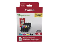 Canon Bläck Photo Value Pack Cli-551xl (b/c/m/y) + 10x15cm Photo 50-ark