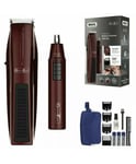 Wahl Groom Ease Beard Hair Cutter Nose Nasal Ear Trimmer Clipper Gift Set Maroon