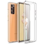 CE-LINK Compatible with Samsung Galaxy S20 FE/FE 5G Case 360 Degrees Crystal Clear Transparent Cover with Integrated Screen Protector Silicone TPU and PC Mobile Phone Shockproof Bumper Case