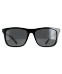 Gucci Rectangle Mens Black Grey GG0381SN Sunglasses - One Size