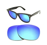 NEW POLARIZED CUSTOM ICE BLUE LENS FIT RAY BAN WAYFARER 2140 50mm SUNGLASSES