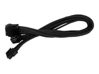 Silverstone Pp07 - Förlängningskabel För Ström - 8-Stifts Eps12v (Hona) Till 8-Stifts Eps12v (Hane) - 30 Cm - Svart
