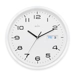 ACCTIM Calendar Wall Clock, White, 32cm Diamter