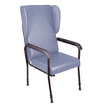 Loops Height Adjustable High Backed Lounge Chair - Blue Upholstery 450 570mm