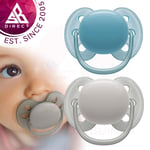 Philips Avent Ultra Soft Soother│2 x Soft and Flexible Baby Soothers│For 6-18m