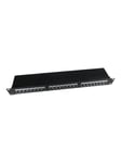 Gembird NPP-C524-002 - patch panel with cable management - 1U - 19"