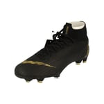Nike (8) Superfly 6 Elite FG Mens Football Boots Ah7365 Soccer Cleats Black