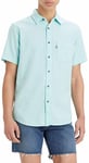 Levi's Women's 724 High Rise Straight S/S Sunset 1 PKT STANDRD, Pastel Turquoise GD-MT, 26W / 30L