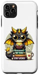 Coque pour iPhone 11 Pro Max Des livres à lire avec un petit dragon drôle, soyez gentil, restez un amateur de livres étrange