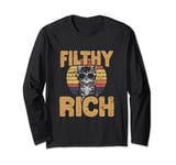 Retro Filthy Rich Cat Kitten with Cool Shades Long Sleeve T-Shirt