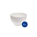 vivo by Villeroy & Boch – Basic White Bowl Set 6 Pieces 750 ml White, Dishwasher Safe, Microwave Safe, Bowls for Cereals, Salad or Soup, Snack Bowls, Food Bowls, Premium Porcelain